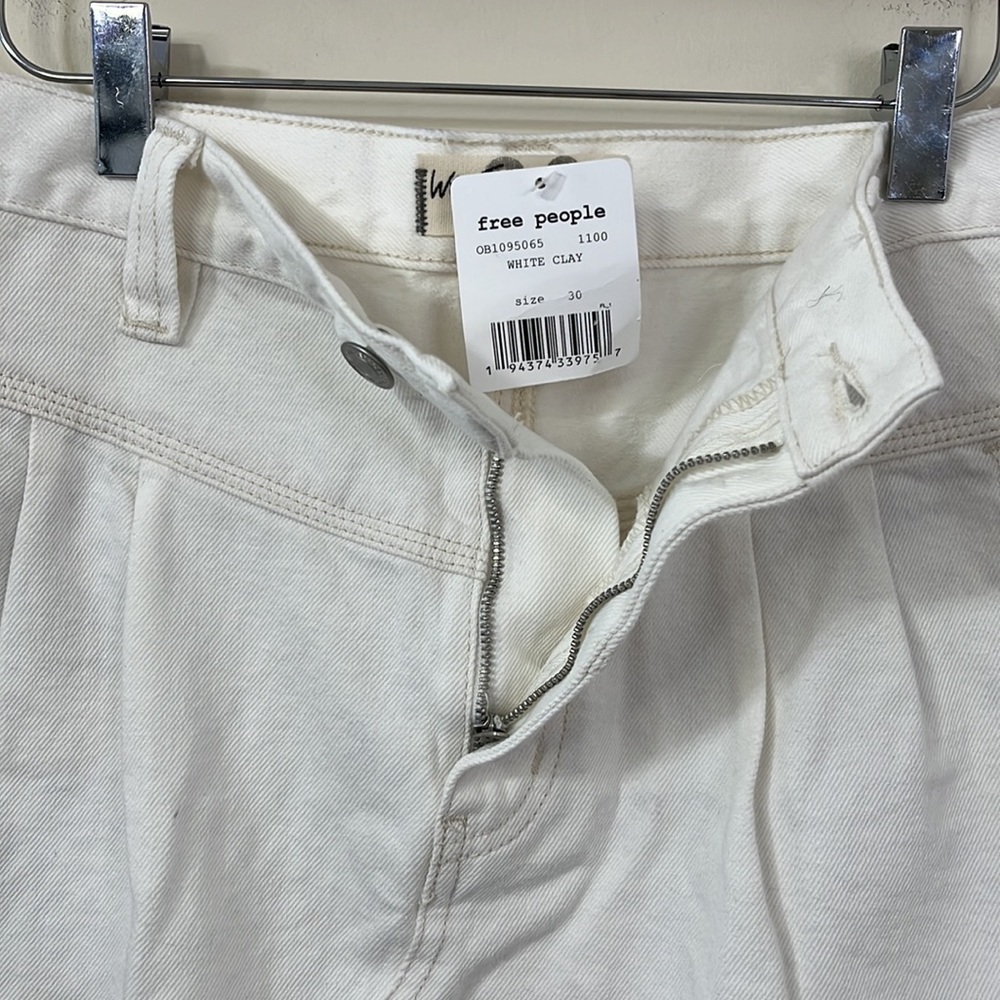 NEW Free People Side Car Mini Skirt White Clay Size 30 - Picture 5 of 7